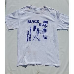 Vintage Black Flag T-Shirt Nervous Breakdown 90's Punk Band Tee Size M